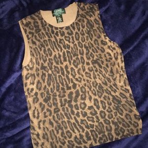 Ralph Lauren Cheetah Print Tank Top